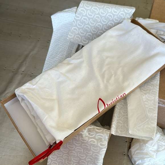 Christian Louboutin loubi flip orange neon fluo rubber pvc flat thong sandal 37 - Picture 6 of 10